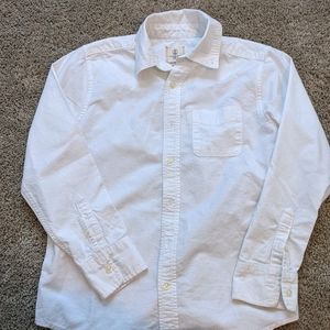 Boys Lands' End white long sleeve shirt size 10